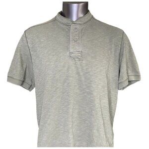 Mens Eddie Bauer Polo Golf Shirt u Size Extra Large Gray Green Burnout Pattern